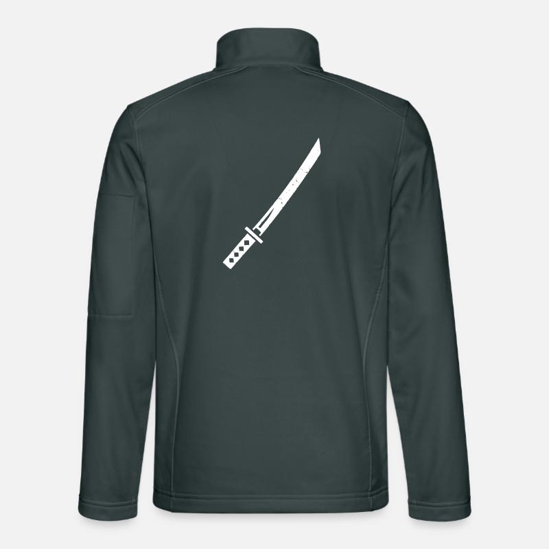 Katana Sword Samurai Weapon Vector Unisex Softshell Jacket