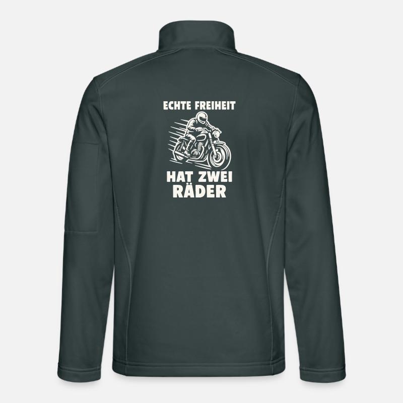 Echte Freiheit hat zwei Räder Unisex Softshelljacke