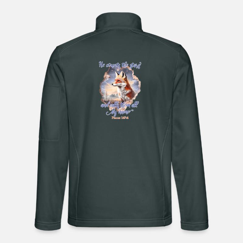 Fox Bible Verse Christian Unisex Softshell Jacket