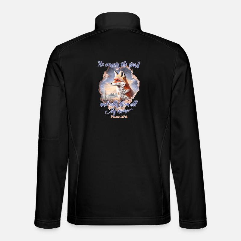Fuchs Bibelvers Christlich Unisex Softshelljacke