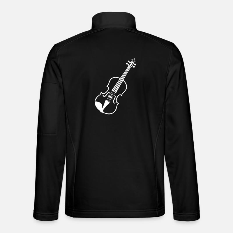 Violon Musique de violon - Veste en tissu softshell Unisexe - noir