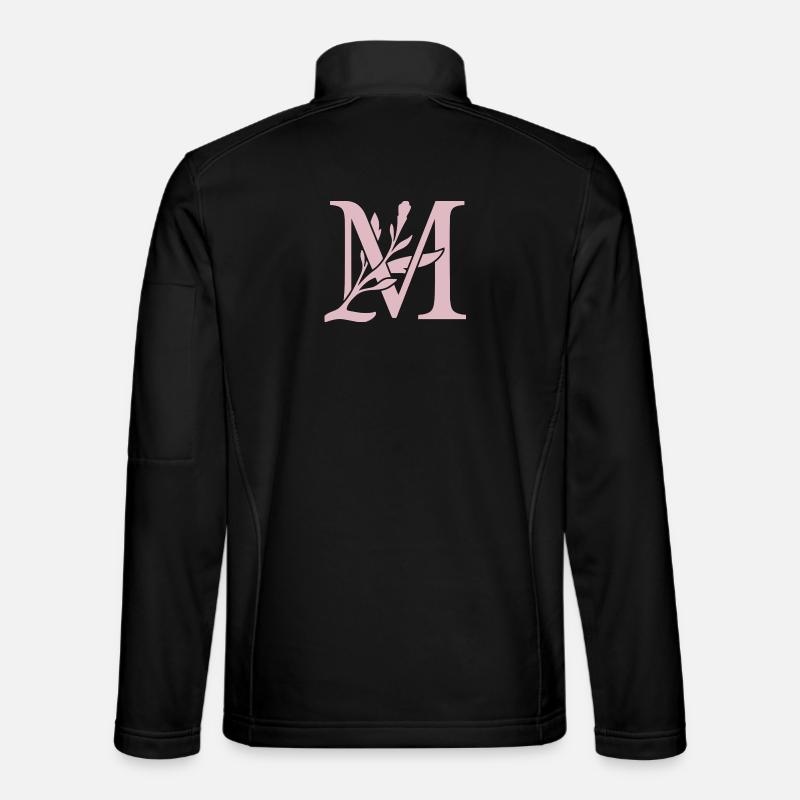 LM Floral Monogramm - Unisex Softshelljacke - Schwarz