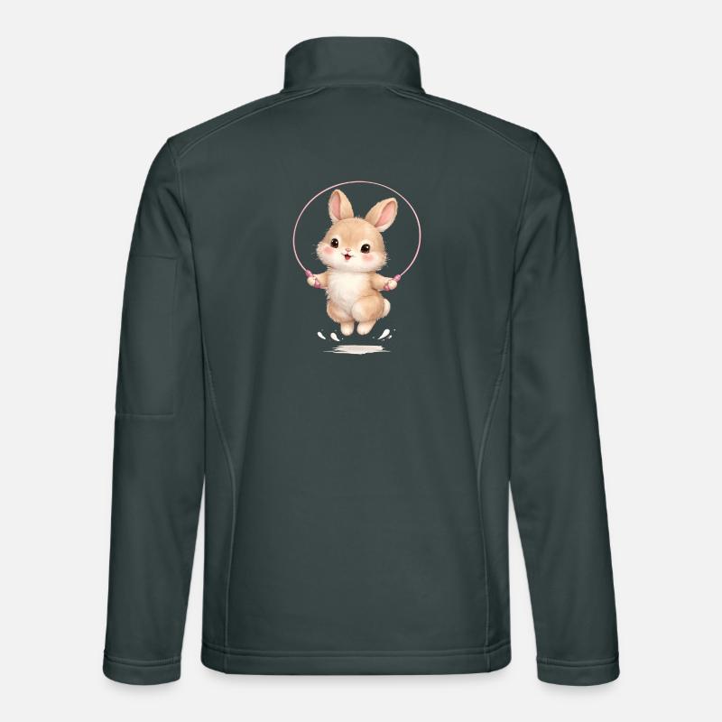 Mignonne corde de saut en forme de lapin Veste en tissu softshell Unisexe