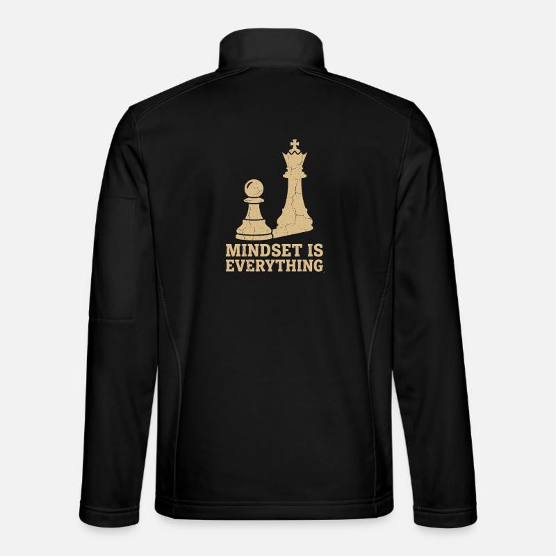 Mindset Is Everything – Chess Strategy Design - Unisex Softshell Jacket - black