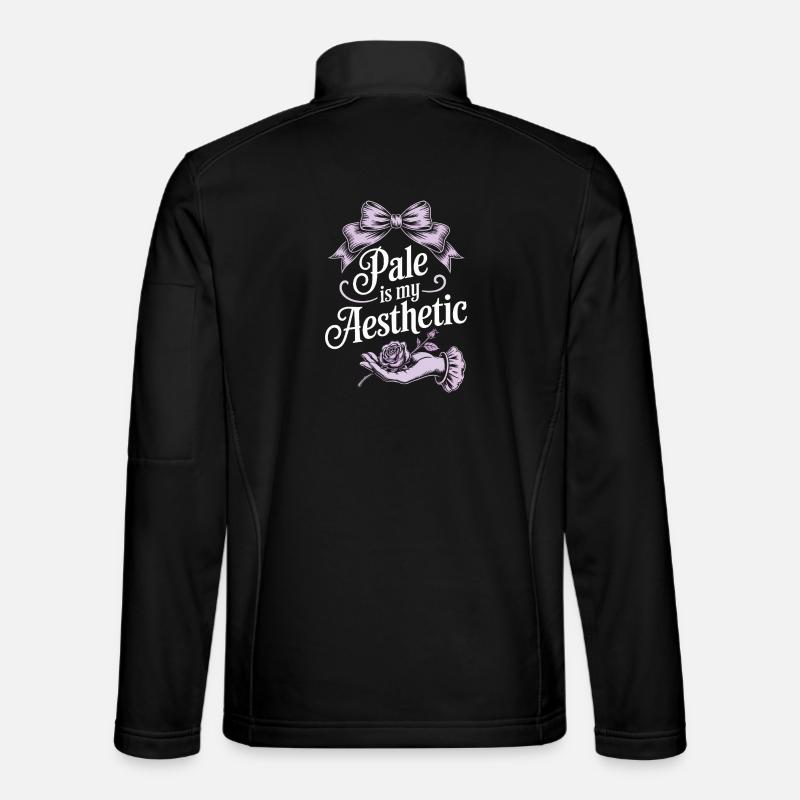 Écriture esthétique pâle avec nœud - Veste en tissu softshell Unisexe - noir