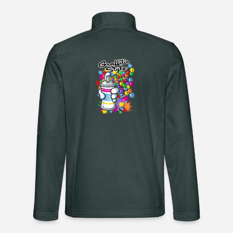Graffitis cartoon style Veste en tissu softshell Unisexe