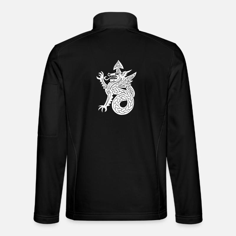 Dragon blanc - Veste en tissu softshell Unisexe - noir
