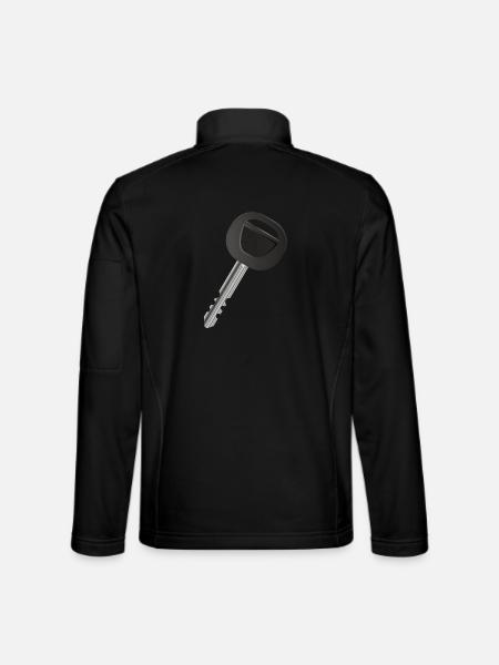 einzelner Autoschlüssel für Automobil Fans - Unisex Softshelljacke - Schwarz - Hinten