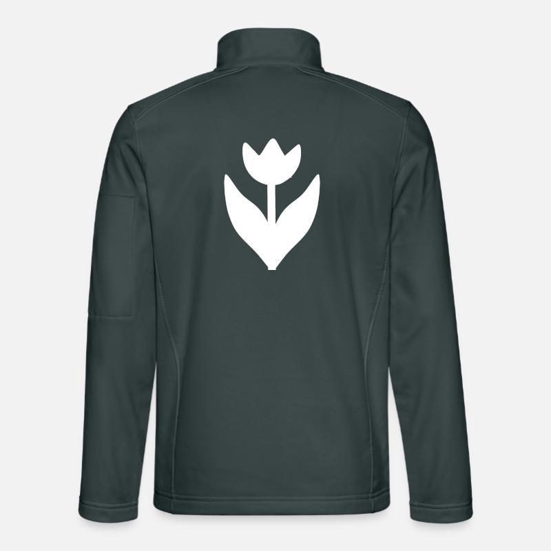 Flower White White Flower Tulip White Unisex Softshell Jacket
