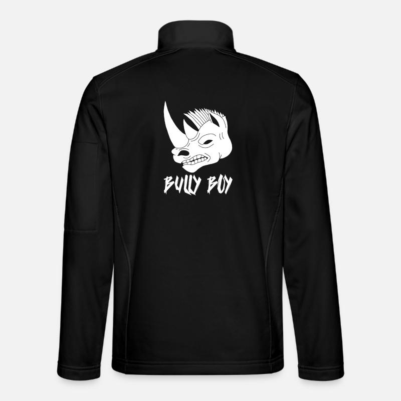 White rhinoceros head - Unisex Softshell Jacket - black