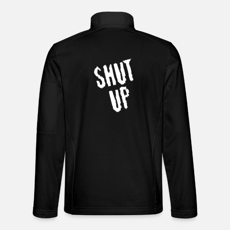 Be quiet! (white) - Unisex Softshell Jacket - black