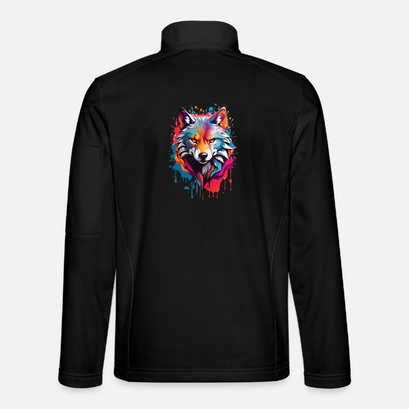 Cool Wolf - Unisex Softshell Jacket - black