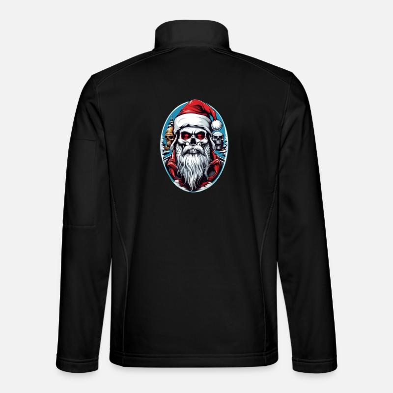 Weihnachtsmann Skull - Unisex Softshelljacke - Schwarz