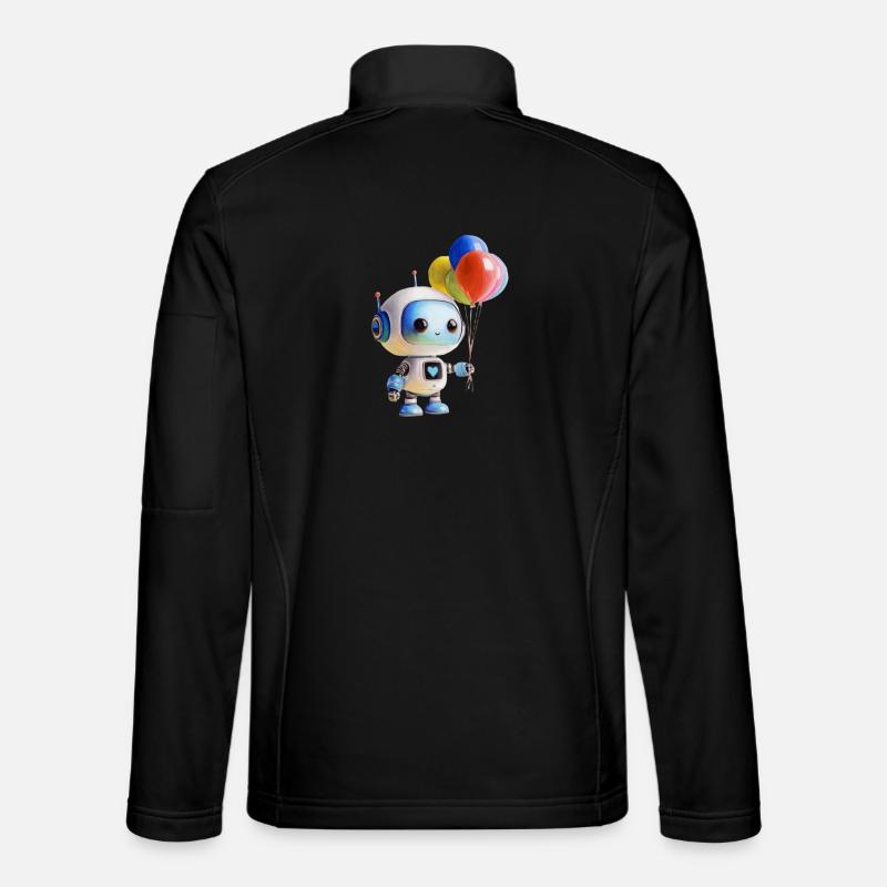 Robot Balloon - Unisex Softshell Jacket - black