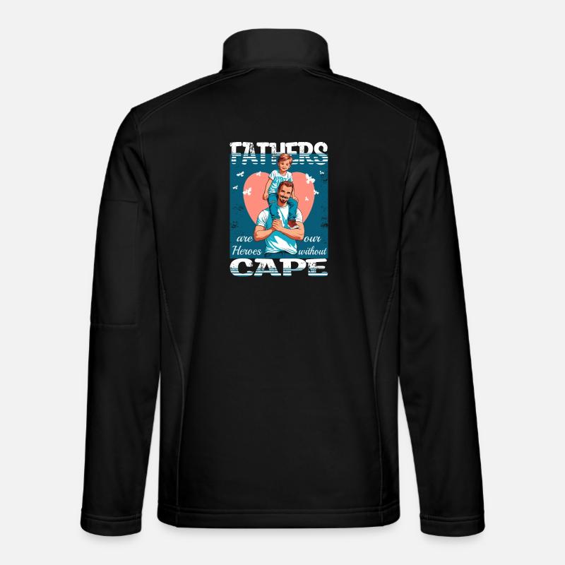 Fathers are heroes - Unisex Softshell Jacket - black