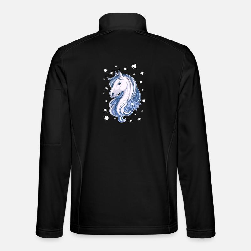 Horse with stars - Unisex Softshell Jacket - black