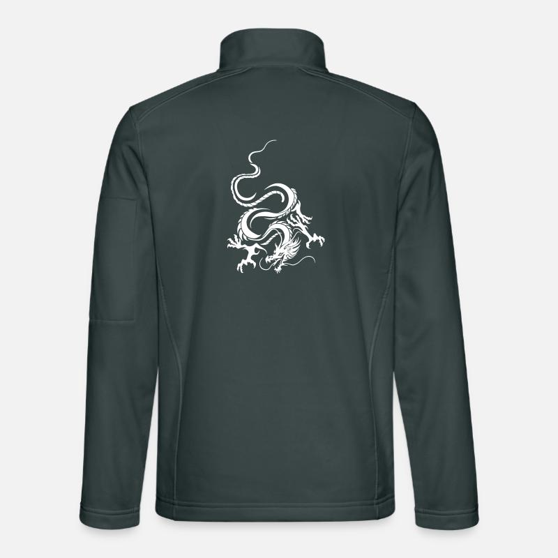 Weißer Drache Komplizierte Grafik Unisex Softshelljacke