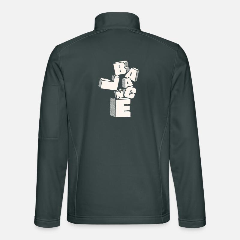 Équilibre en lettres 3D Veste en tissu softshell Unisexe