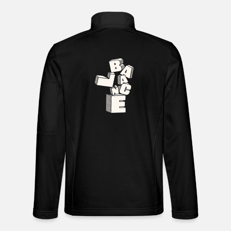 Équilibre en lettres 3D - Veste en tissu softshell Unisexe - noir