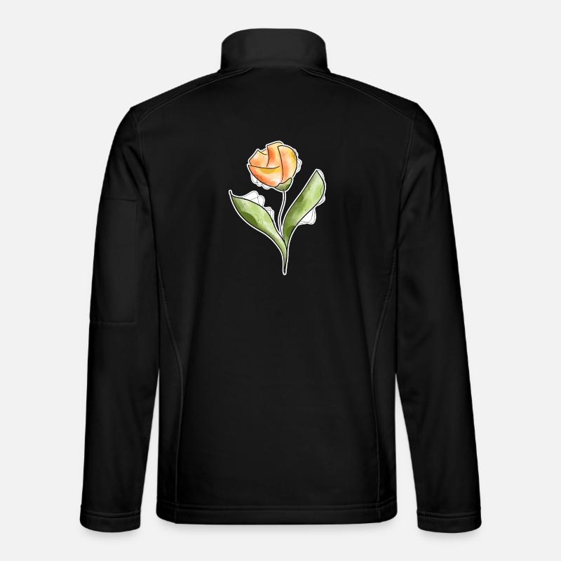 Tulpe - Unisex Softshelljacke - Schwarz