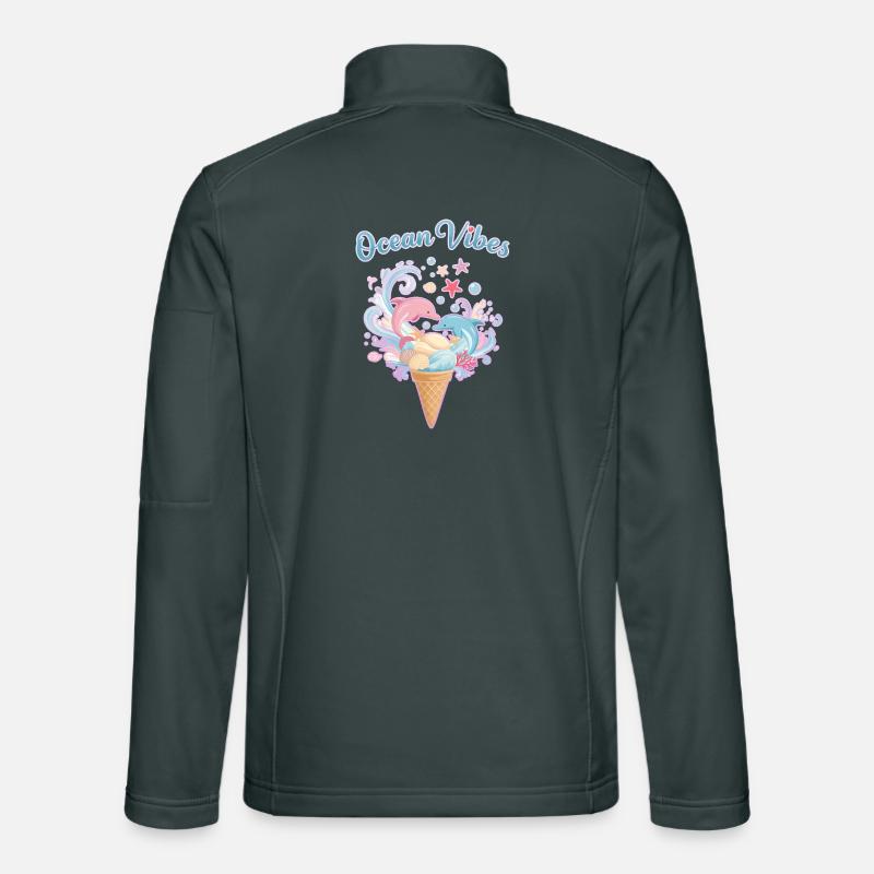 Cream & Dolphins Design 🍦🐬🐬 Unisex Softshell Jacket