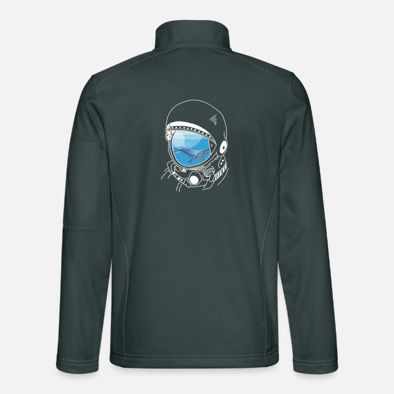 Une baleine dans les étoiles (blanc) Veste en tissu softshell Unisexe