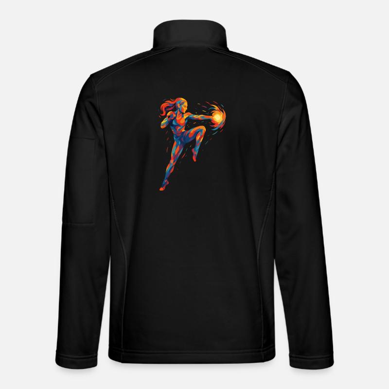 Kickboxer Cool Abstract Power Kickboxing Gift Unisex Softshell Jacket