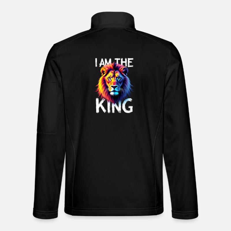 I am the King Löwe - Unisex Softshelljacke - Schwarz