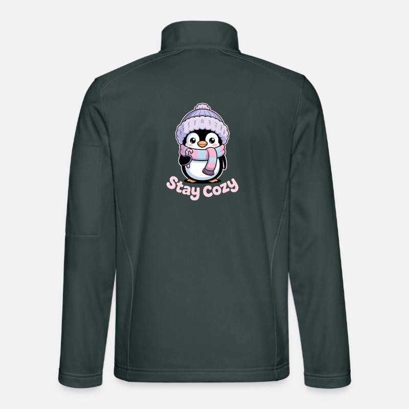 Penguin Stay Cozy - Motif d’hiver mignon Veste en tissu softshell Unisexe