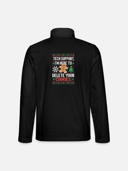 Tech Support Cookie Spruch - Unisex Softshelljacke - Schwarz - Hinten