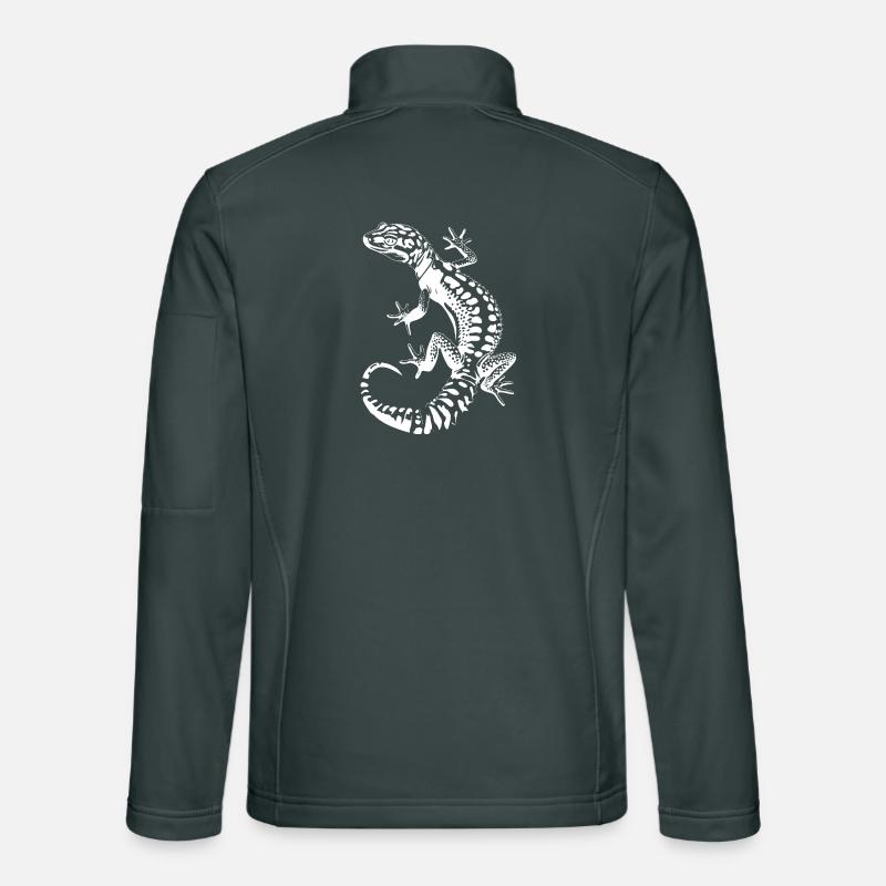 Gecko Silhouette Leopardgecko Unisex Softshelljacke
