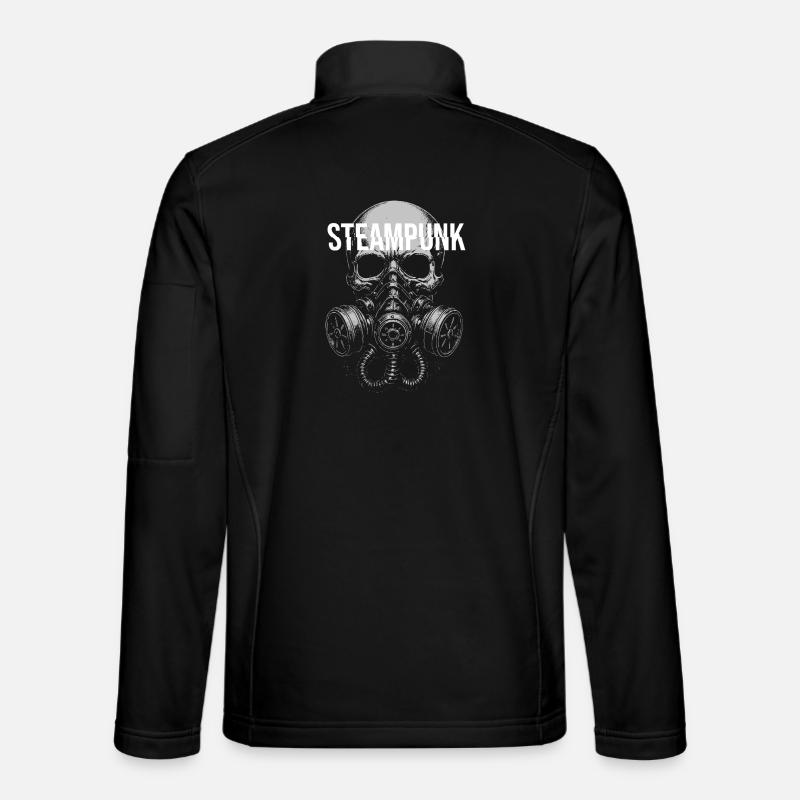 Steampunk Gas Mask Skull - Unisex Softshell Jacket - black