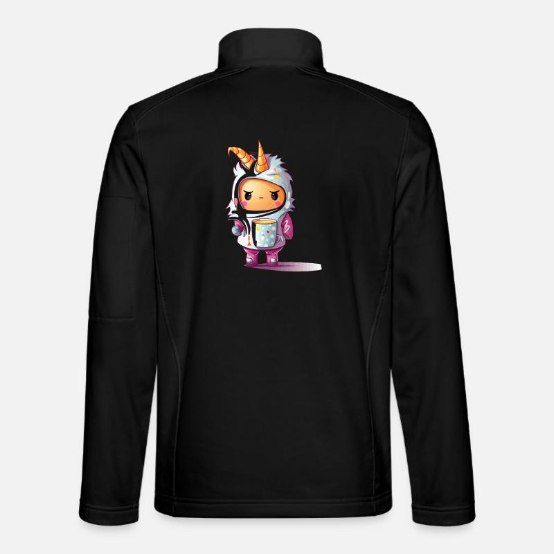 Pastell Unicorn Hoodie - Unisex Softshelljacke - Schwarz