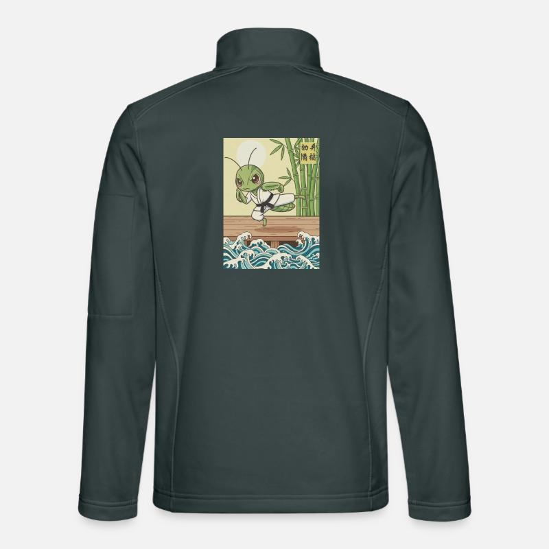Kawaii Martial Arts Praying Mantis Unisex Softshell Jacket