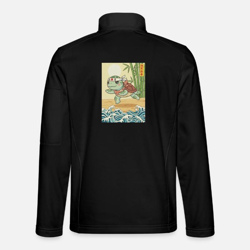 Kawaii Kampfkunst Schildkröte - Unisex Softshelljacke - Schwarz