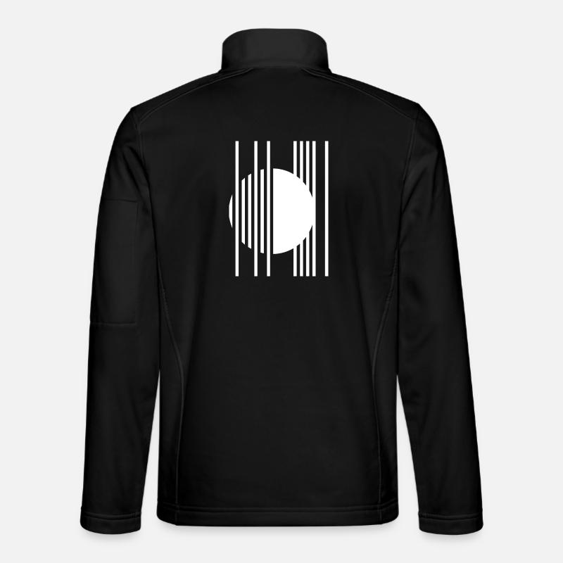 Circular Orbit Stripes - Unisex Softshell Jacket - black