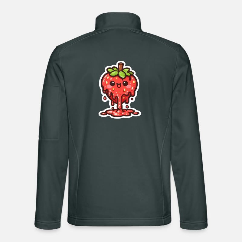 Cuddly Strawberry Drop Charm Unisex Softshell Jacket