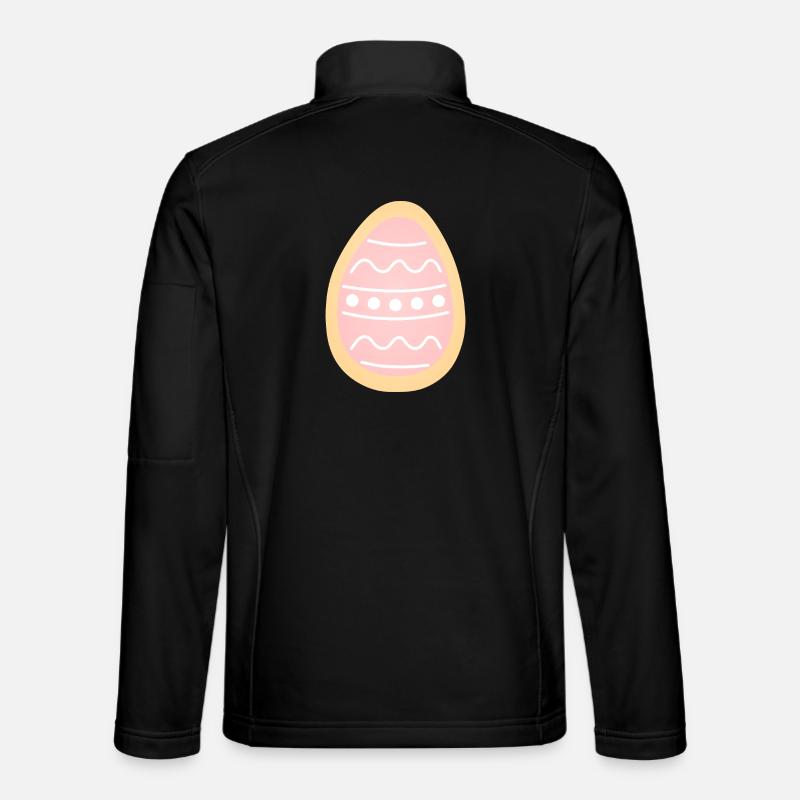 Pastell-Ostereier-Keks - Unisex Softshelljacke - Schwarz