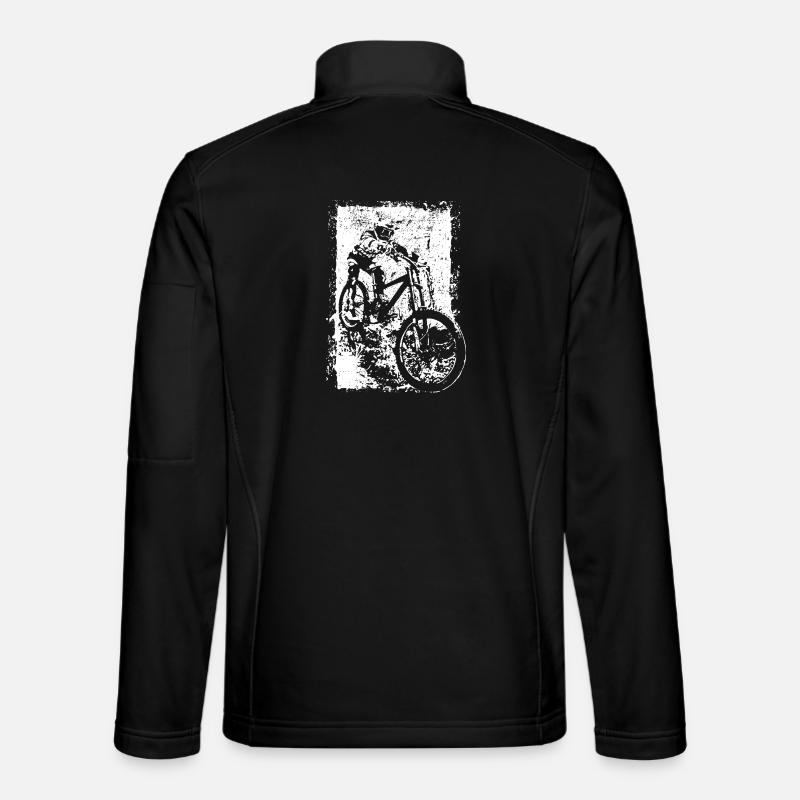 BMX VTT Descente Grunge Silhouette Grunge - Veste en tissu softshell Unisexe - noir