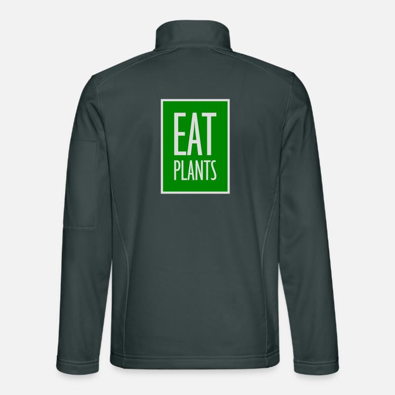 Eat Plants Lustig Vegan Vegetarisch Statement Logo Unisex Softshelljacke