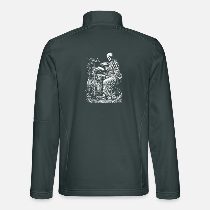 Skeleton Drummer Nightbeat Unisex Softshell Jacket