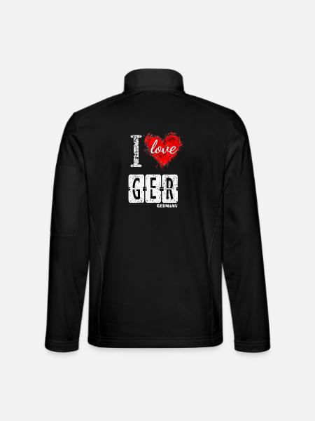 J’adore l’Allemagne - Veste en tissu softshell Unisexe - noir