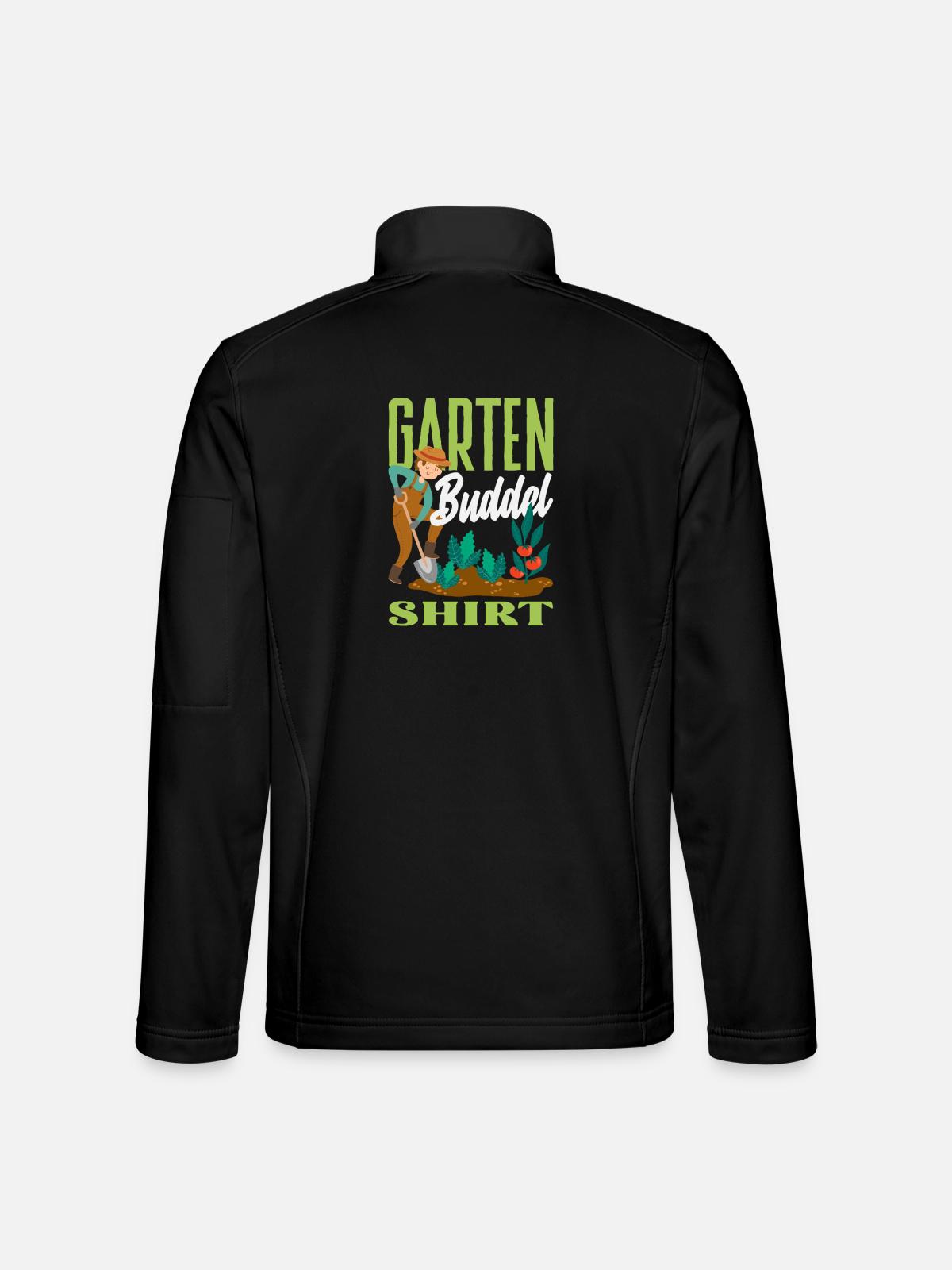 Garden Digging Gardener - Unisex Softshell Jacket - black - Back