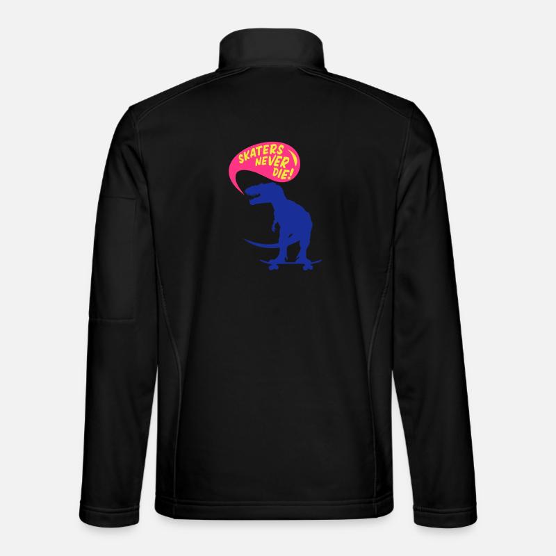 t-rex skater - Unisex Softshelljacke - Schwarz