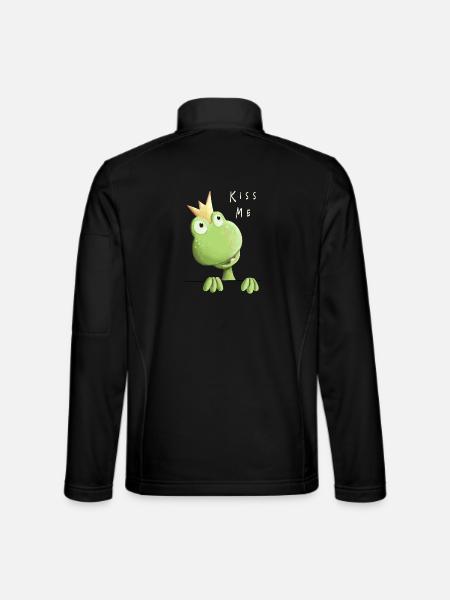 Embrasse-moi grenouille - Prince grenouille - Comic - Veste en tissu softshell Unisexe - noir - Dos