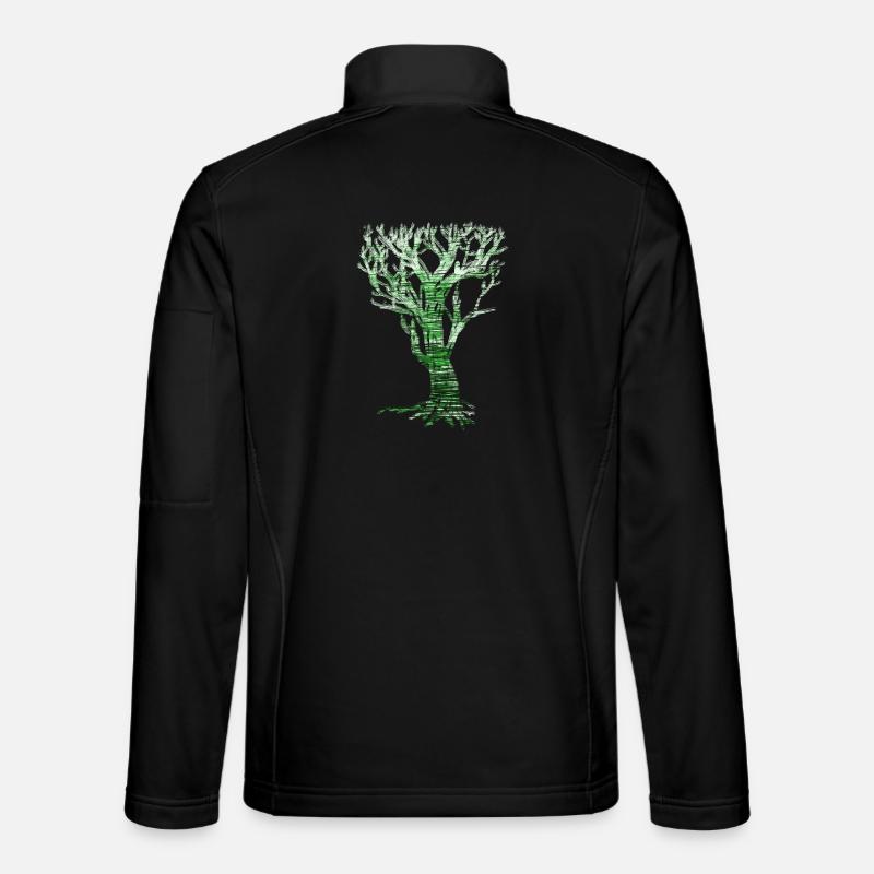 World Tree Nature Graphics - Unisex Softshell Jacket - black