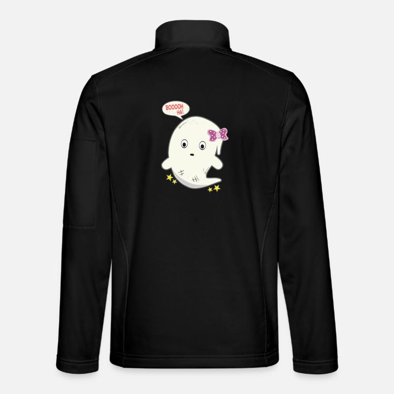 Cute Ghost Spirit Gift - Unisex Softshell Jacket - black
