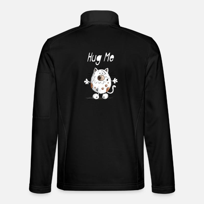 Hug Me Cat - Unisex Softshell Jacket - black
