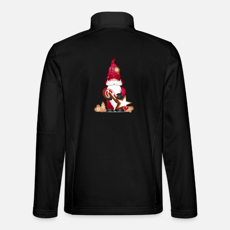 gnome sucré magique avec des biscuits de Noël Veste en tissu softshell Unisexe