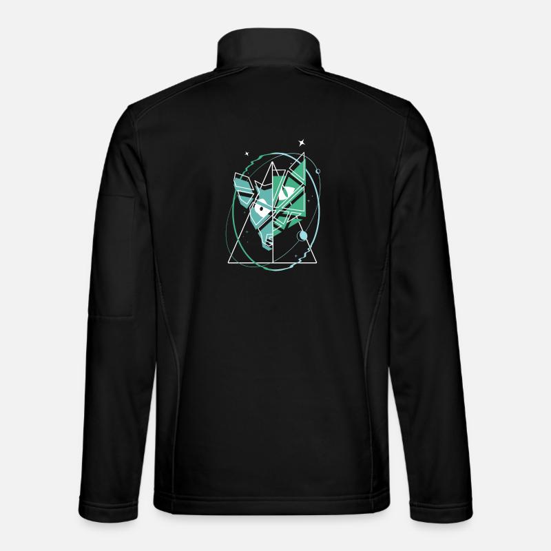 Hund und Katze Abstrakt - Unisex Softshelljacke - Schwarz